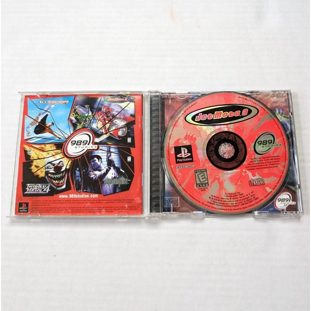 Jet Moto 1 Greatest Hits & 3 Complete Sony PlayStation 1 CIB 1999 Tested